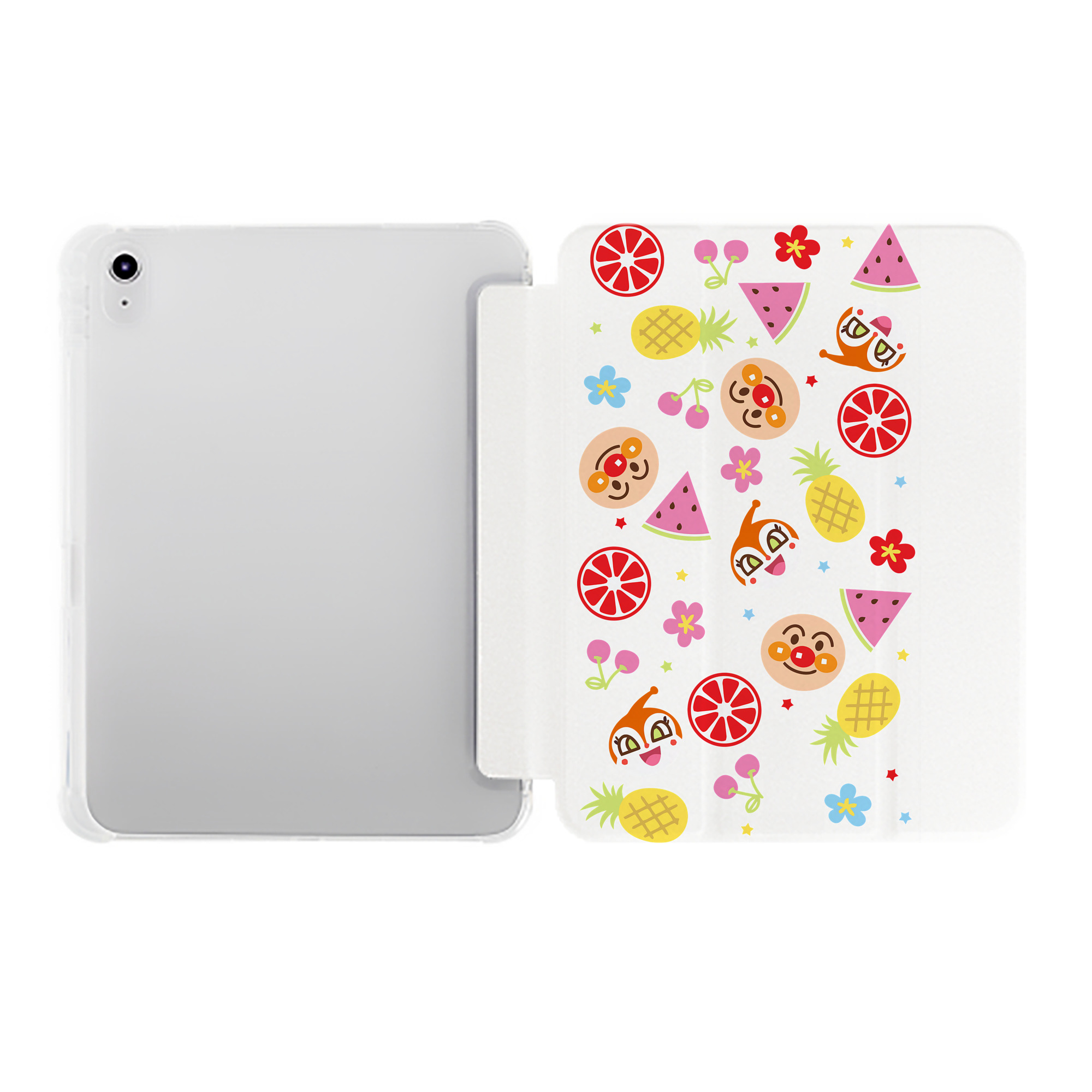 （画像用） アンパンマン Anpanman IPad ケース ペン収納付き 三つ折りスタンド PUレザー×シリコン 対応機種9.5/10.5/10.9インチ